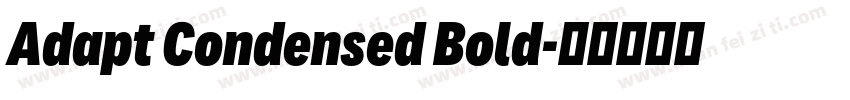 Adapt Condensed Bold字体转换